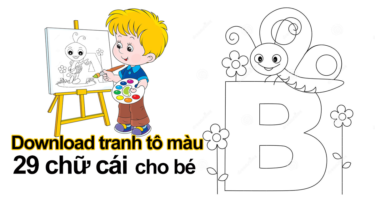 1001 trang màu bảng chữ cái tiếng Việt và tiếng Anh  Tranh Tô Màu cho bé