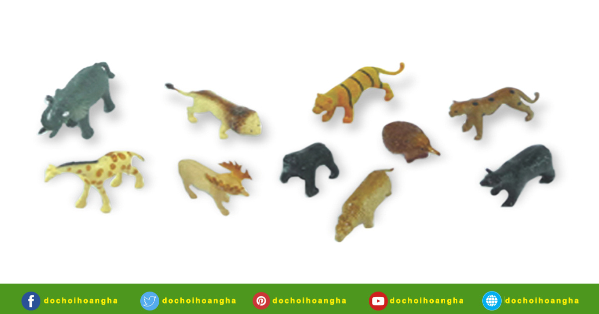 Bộ đồ chơi mô hình thú sống trong rừng đại bằng nhựa là loại đồ chơi mô hình động vật