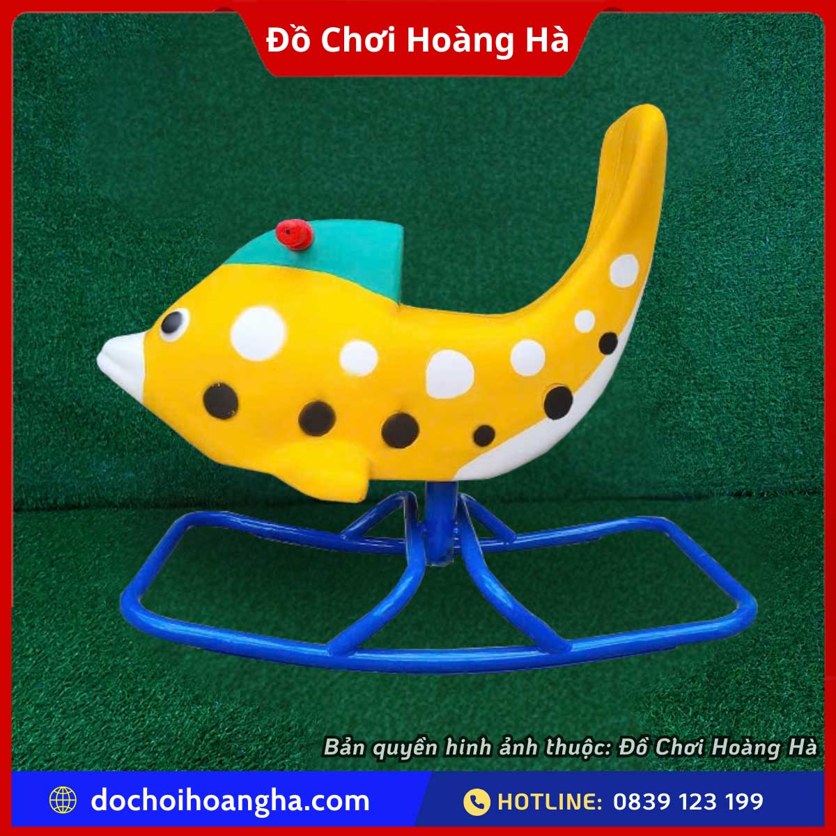 Bập bênh đơn Composite đế sắt chống lật