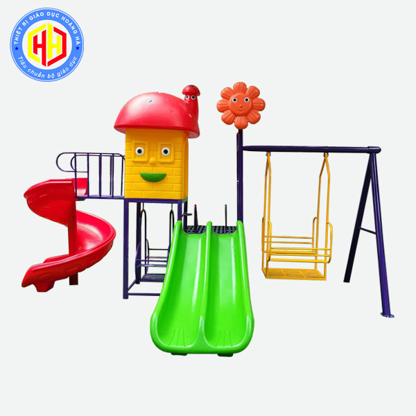 Bộ Cầu Trượt Xích Đu Liên Hoàn Ngoài Trời Nhập Khẩu