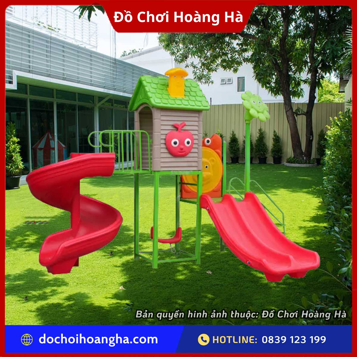 Không gian sử dụng cầu trượt liên hoàn ngoài trời