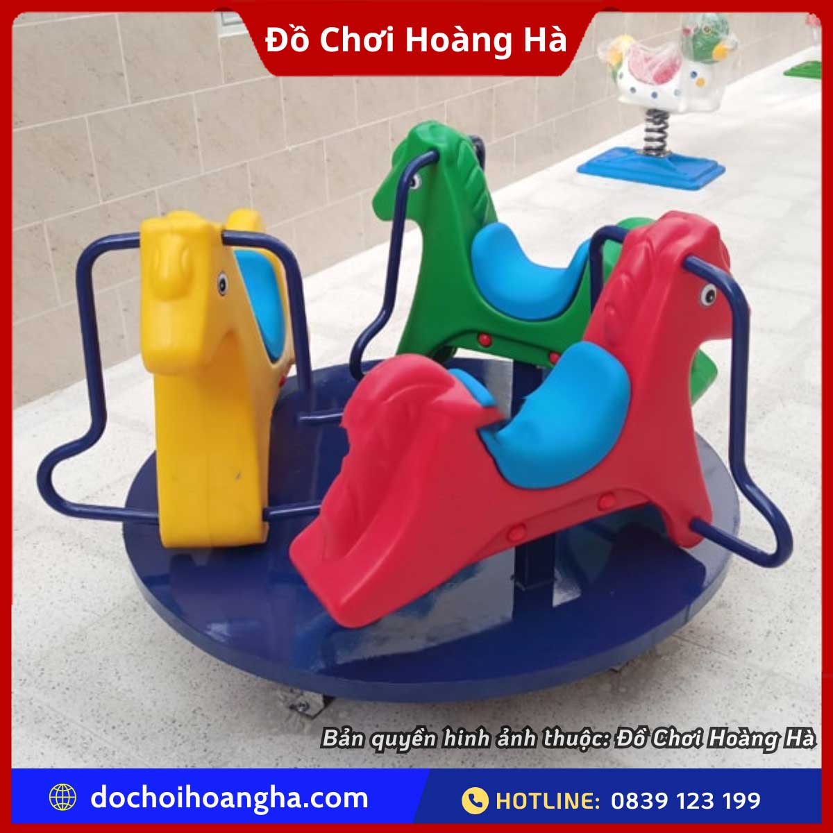 Đặc điểm của đu quay 3 con ngựa nhập khẩu